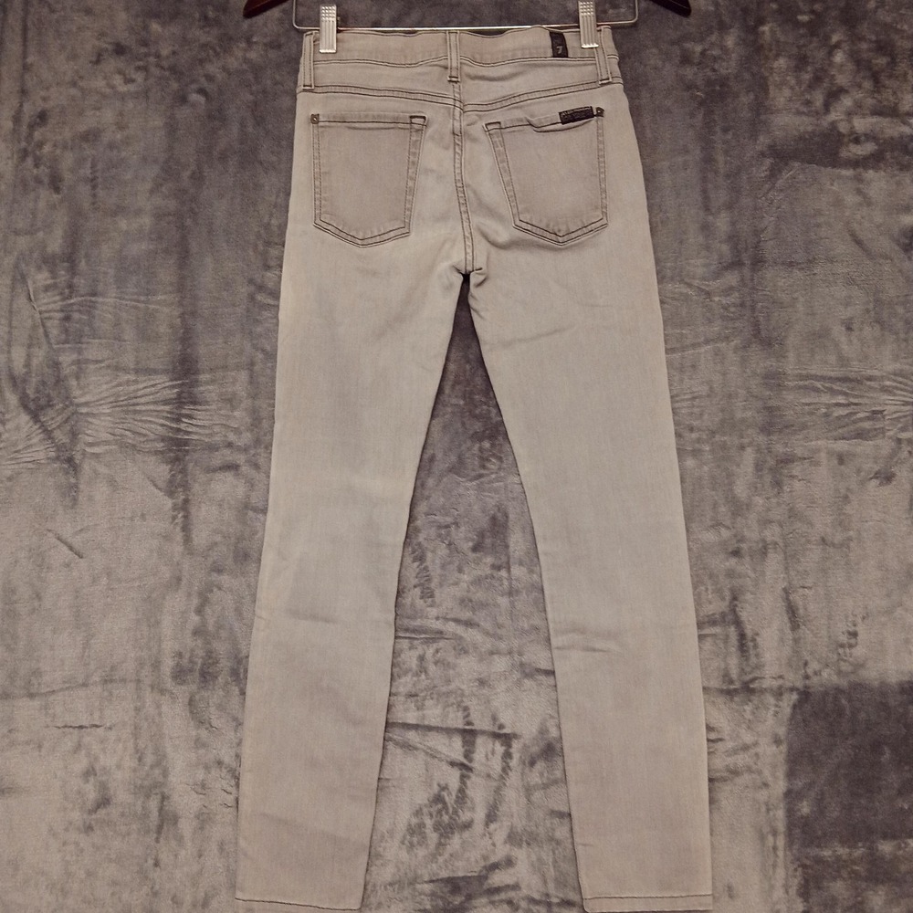 7 For All Mankind Jeans Womens 24 Gray The‎ Skinny Stretch Denim Five Pocket - Picture 2 of 11